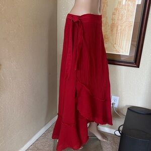 Vintage 70’s Crinkle Cloth Wrap Skirts Sz 16W